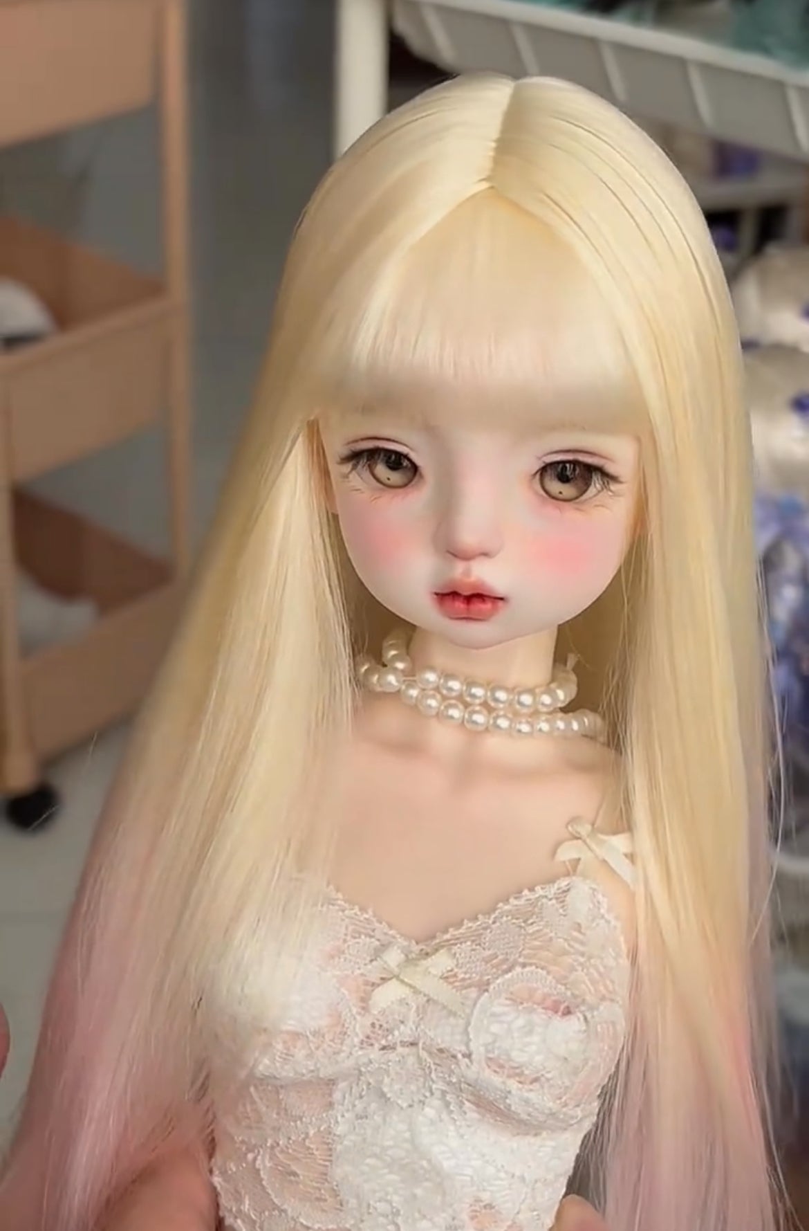 Nancy Deng - BJD Mo Hair Styled Wig