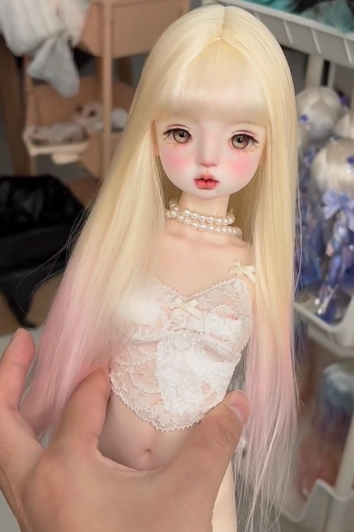 Nancy Deng - BJD Mo Hair Styled Wig